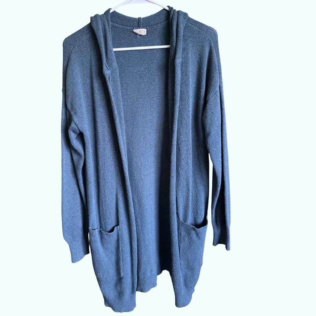 Sz M - Fern & Thread Long Hooded Cardigan