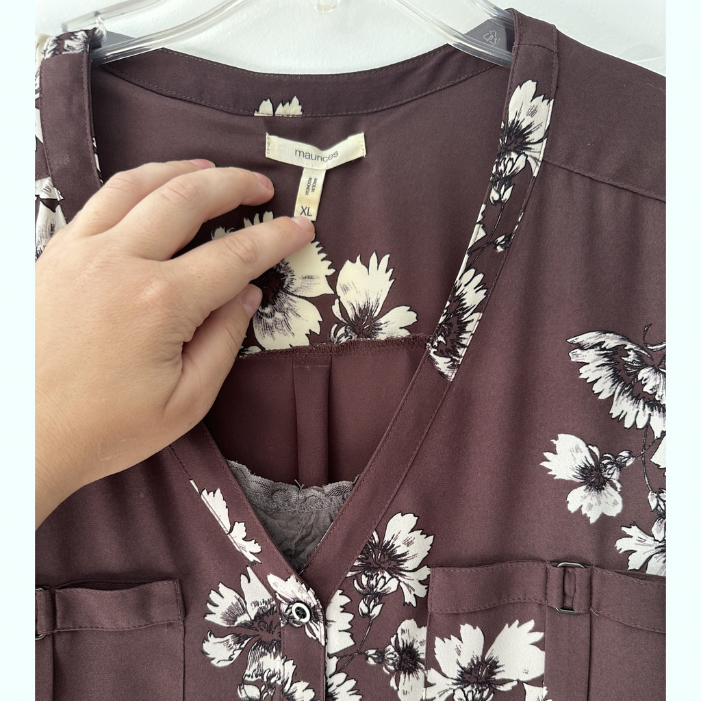 Sz XL - Maurice’s Sheer Dress Shirt