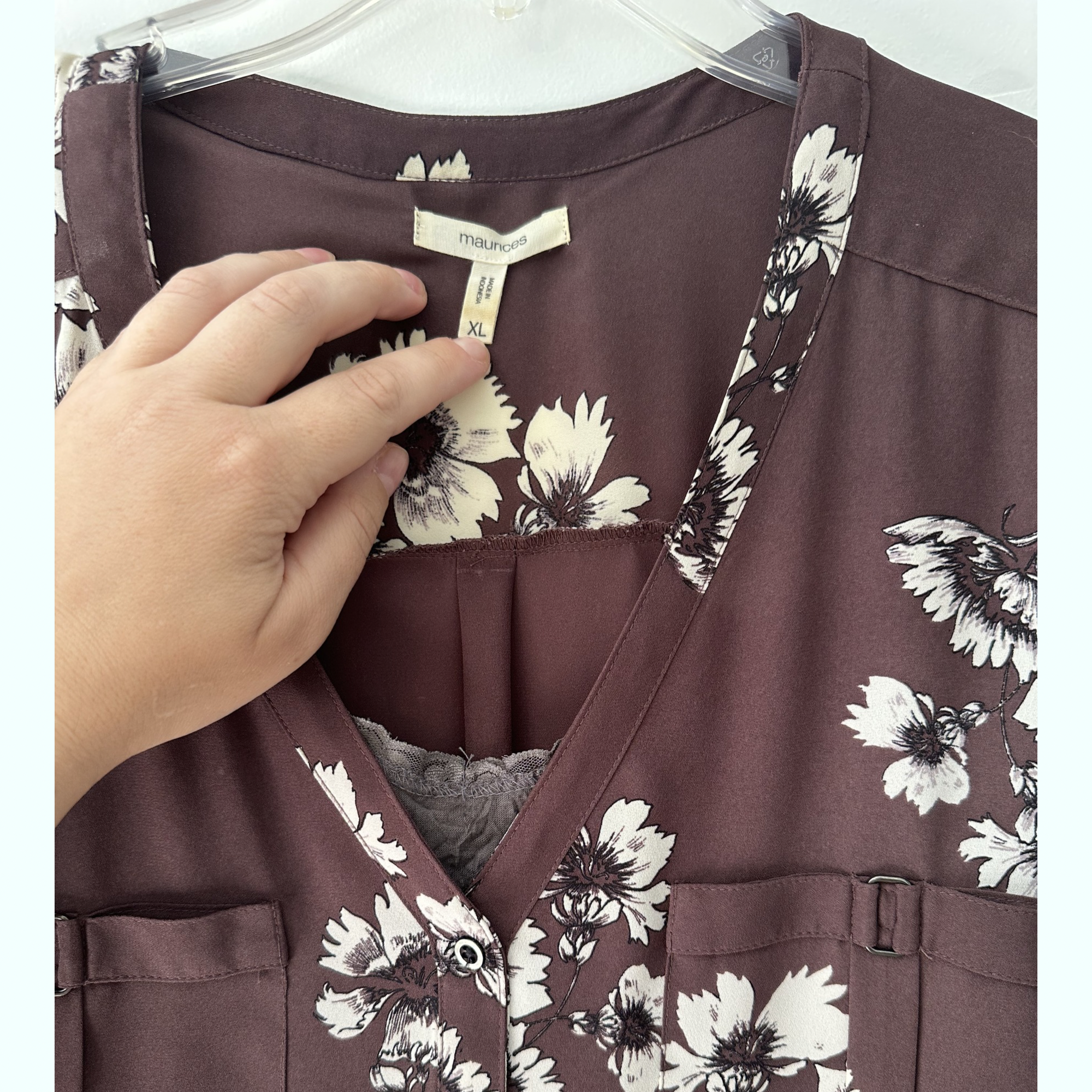 Sz XL - Maurice’s Sheer Dress Shirt