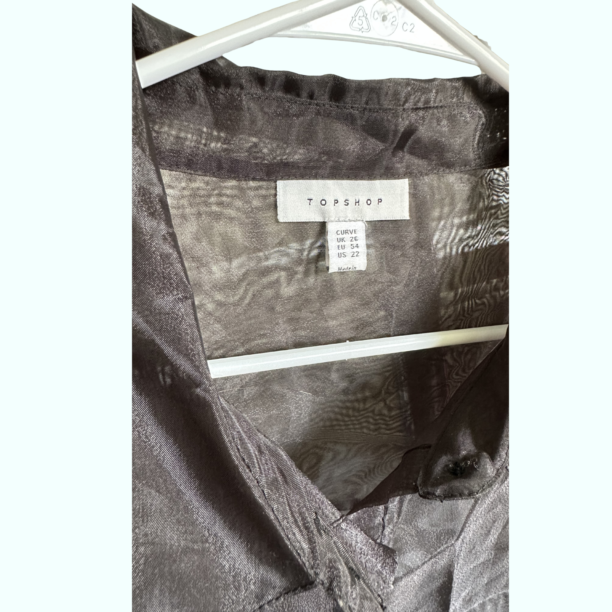 Sz 22 - TOPSHOP Organza Blouse