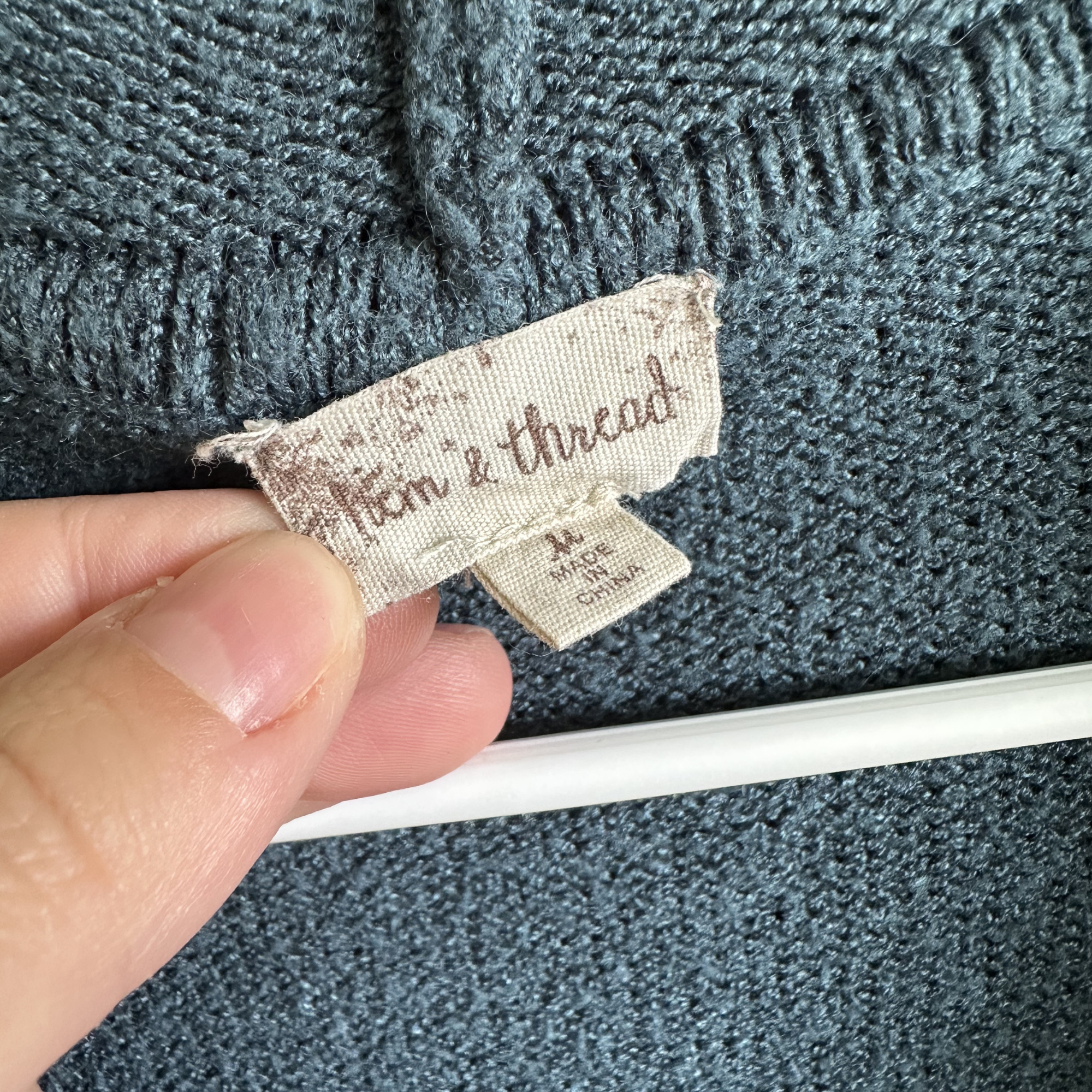 Sz M - Fern & Thread Long Hooded Cardigan