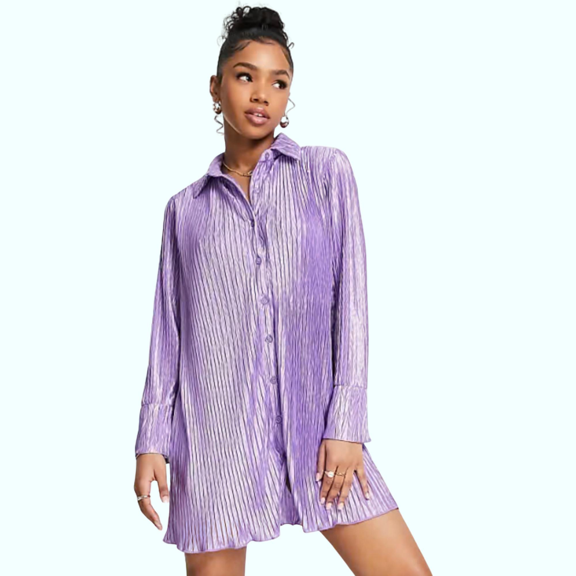 Sz 22 - ASOS / The Frolic Plisse Dress Shirt