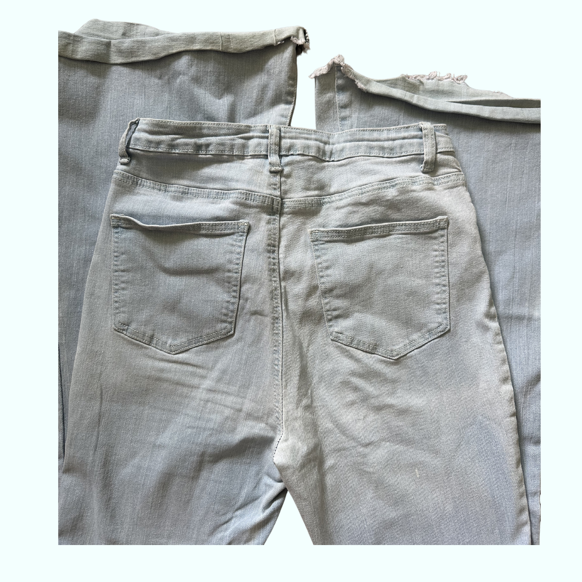 Sz L (run small) - SHEIN Bellbottoms Light Wash