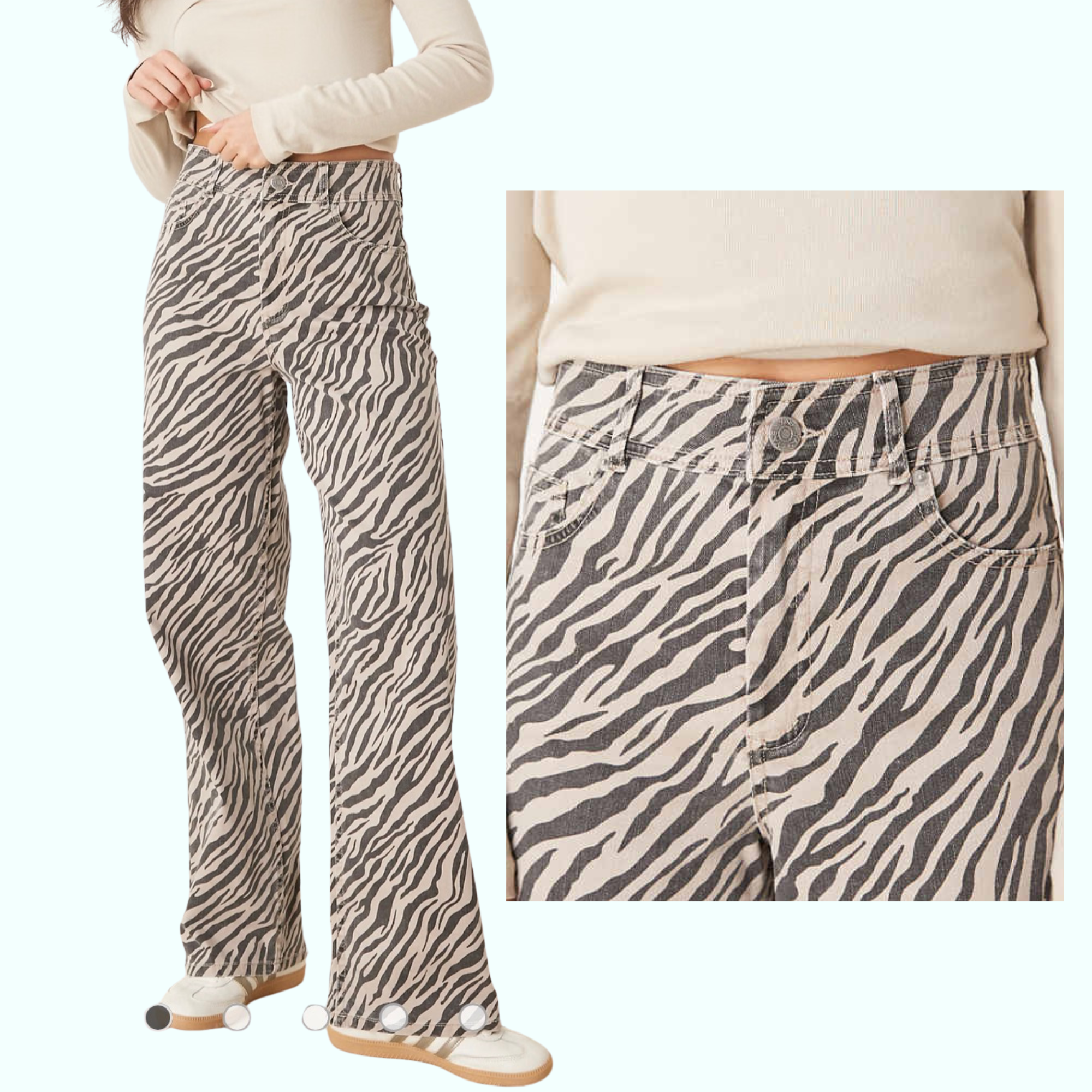 Sz 16 / 32 - ASOS Zebra Jeans