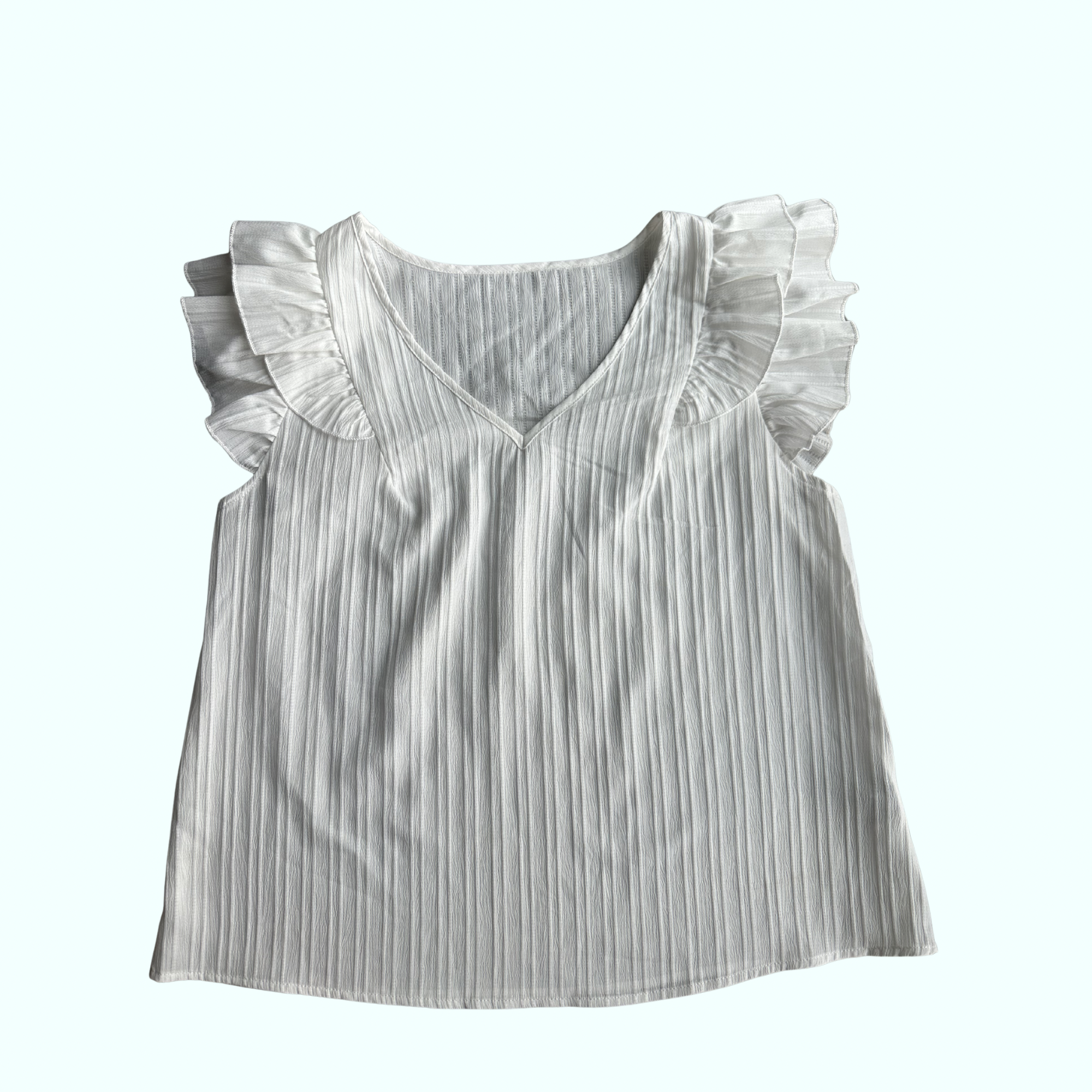 Sz XL - White Dress Top