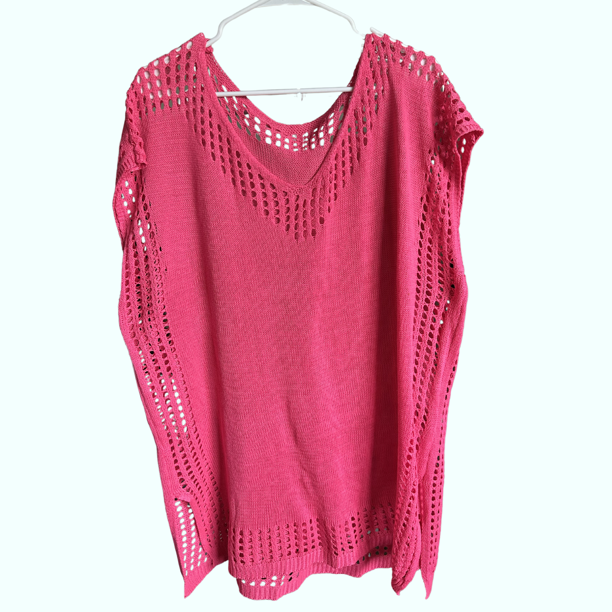 Sz L - Pink Knit Long Tank