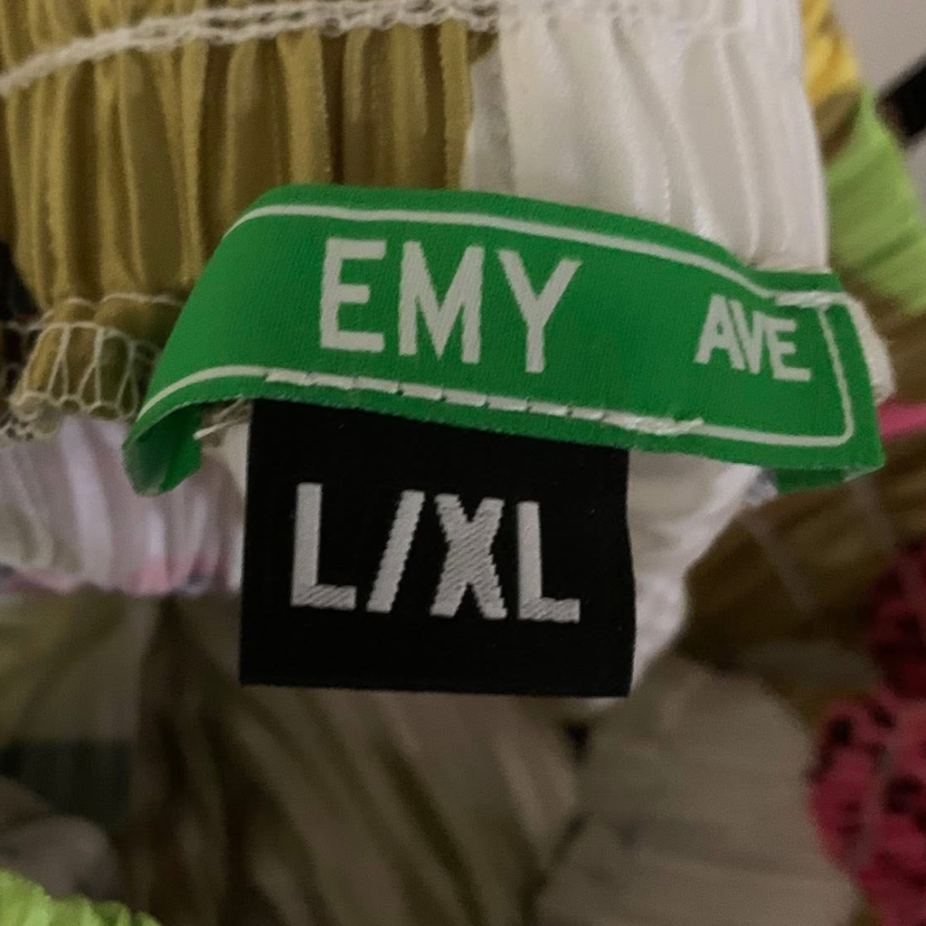 Sz L/XL - Emy Ave/Burnt Toast Plisse Set
