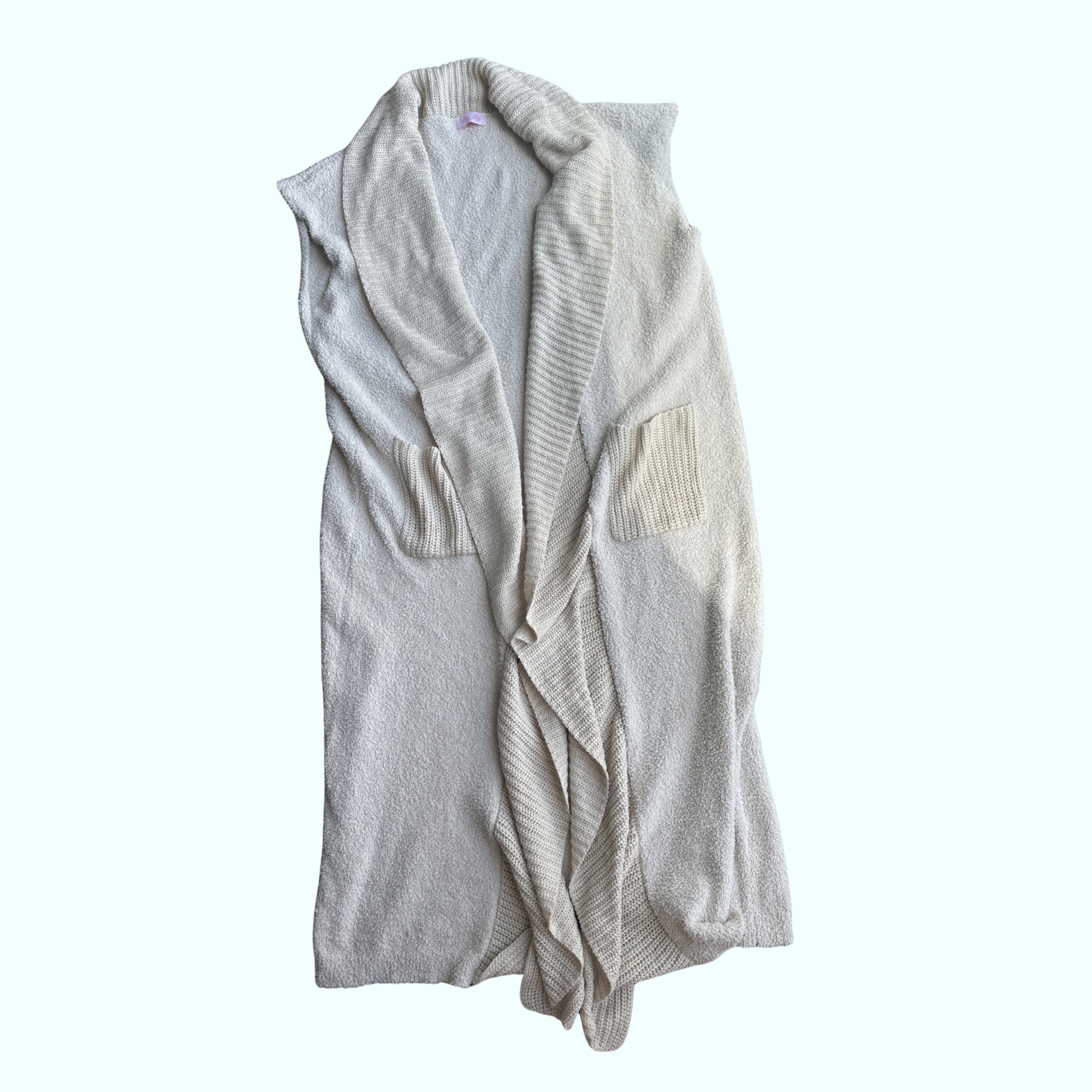 Size XL - Pink Lily Sleeveless Cardigan